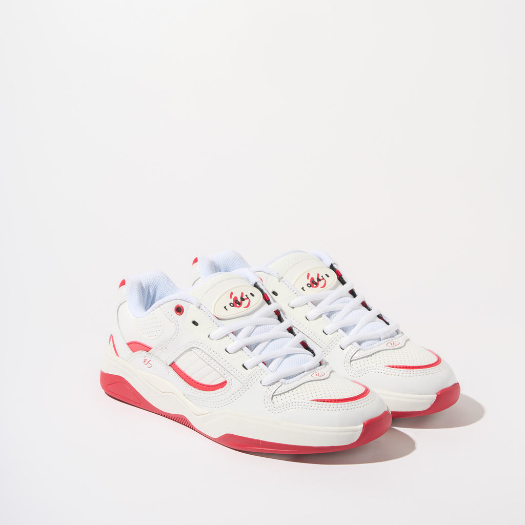 éS TJ Rogers Pro Model Shoe White and Red